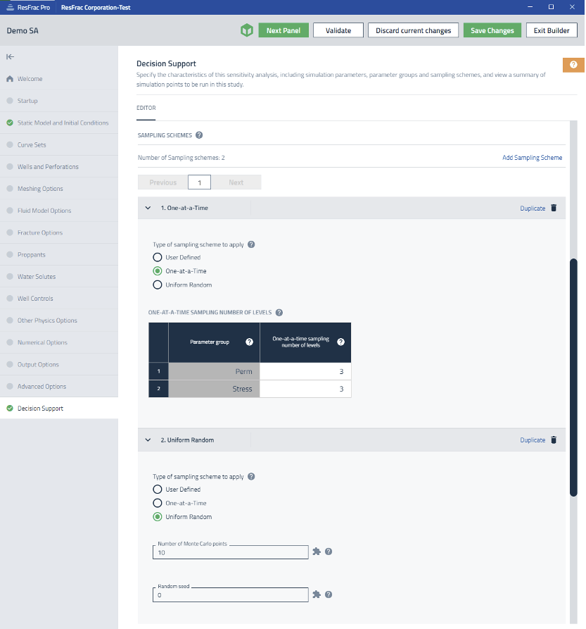 Decision support in ResFrac